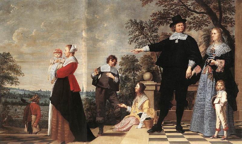 OOST, Jacob van, the Elder Portrait of a Bruges Family a Sweden oil painting art